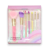 Rubyface 7-piece rainbow makeup brush set - AJA6872 Glagil