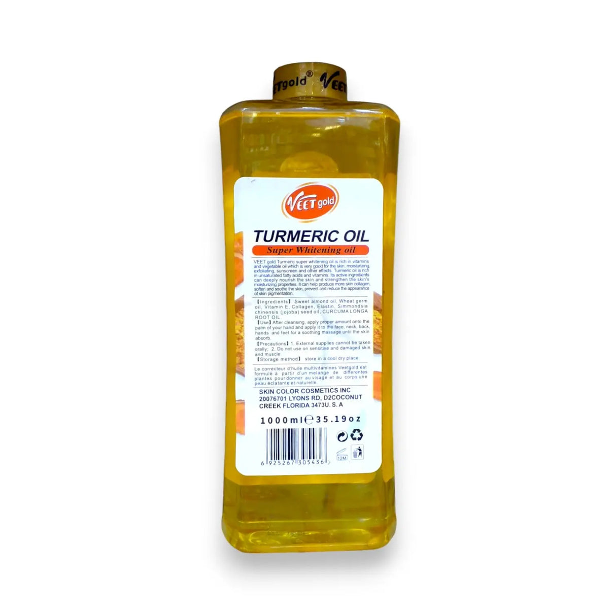 Veet Gold Turmeric Body Oil 1000ml Glagil