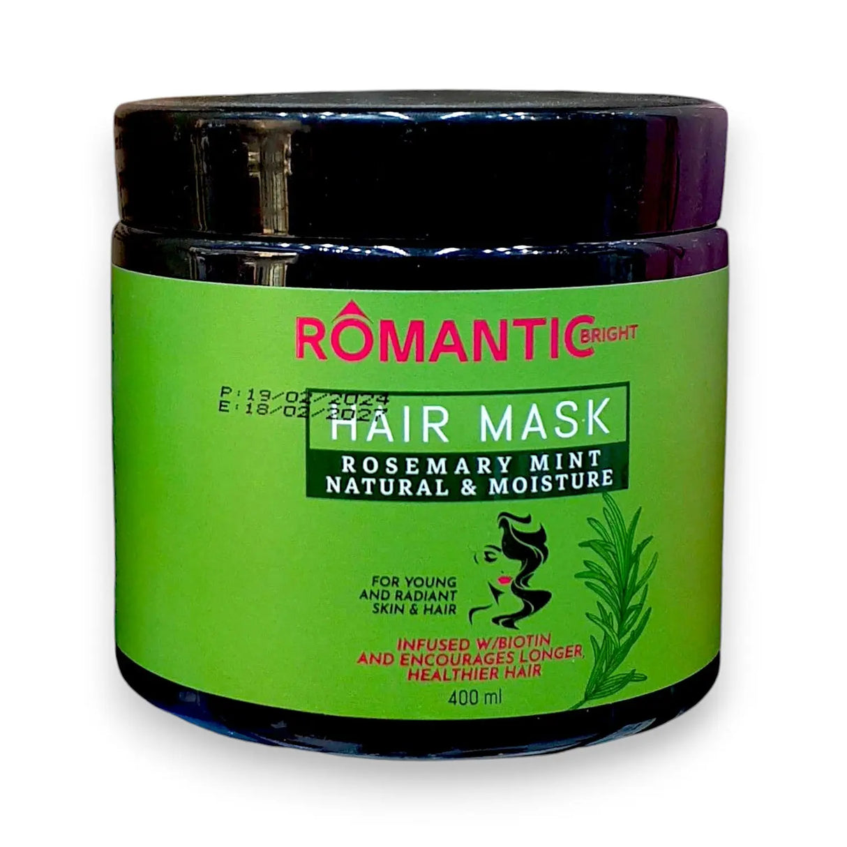 Romantic Bright Rosemary Mint Hair Mask, 400ml Glagil