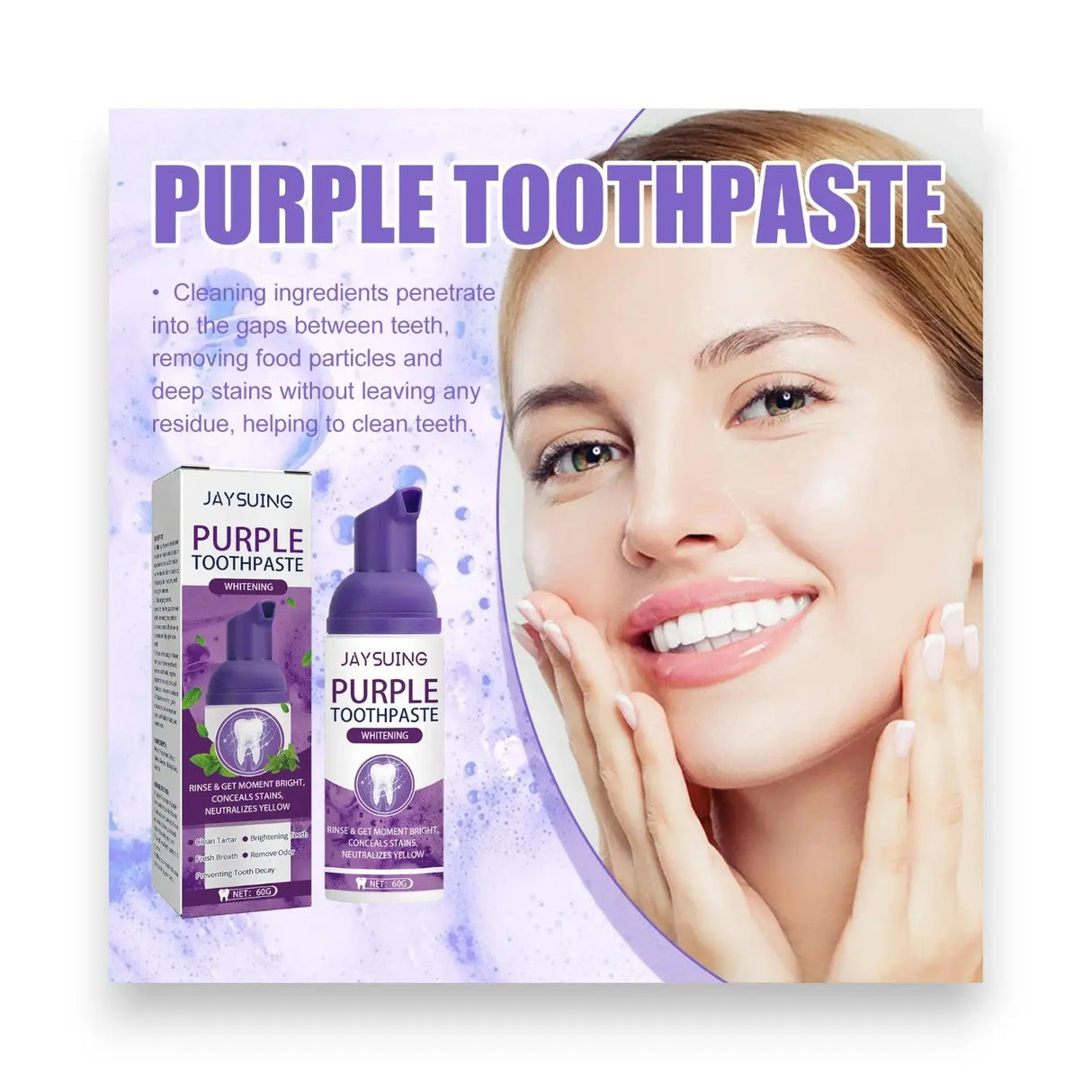 Jaysuing Purple Toothpaste 60g Glagil