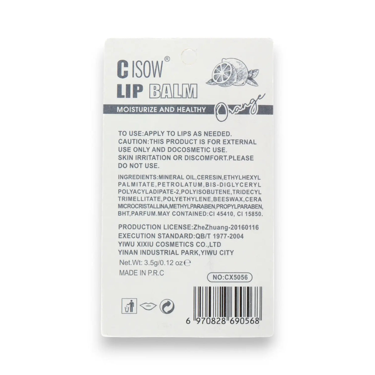 CISOW Lip Balm 3.5G Glagil