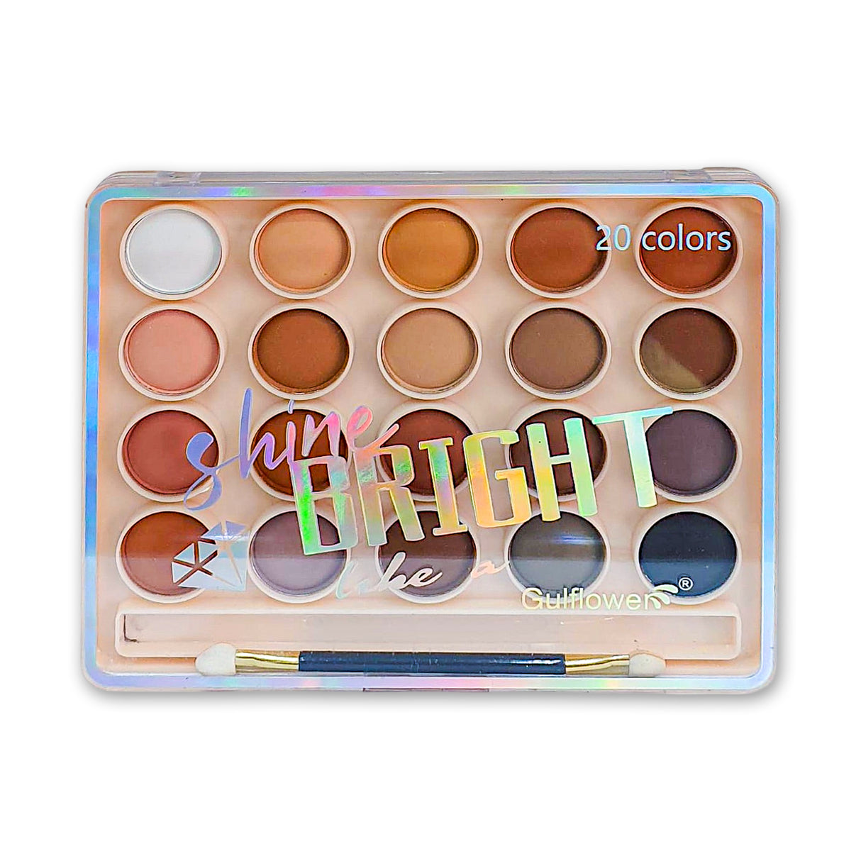 Gulflower Eyeshadow Palette Shine Bright 20 Color 40g Glagil