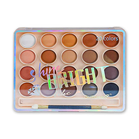 Gulflower Eyeshadow Palette Shine Bright 20 Color 40g Glagil