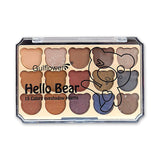 Gulflower Hello Bear Eyeshadow Palette 15 Colors 20g Glagil