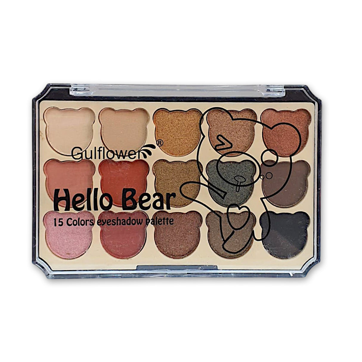 Gulflower Hello Bear Eyeshadow Palette 15 Colors 20g Glagil