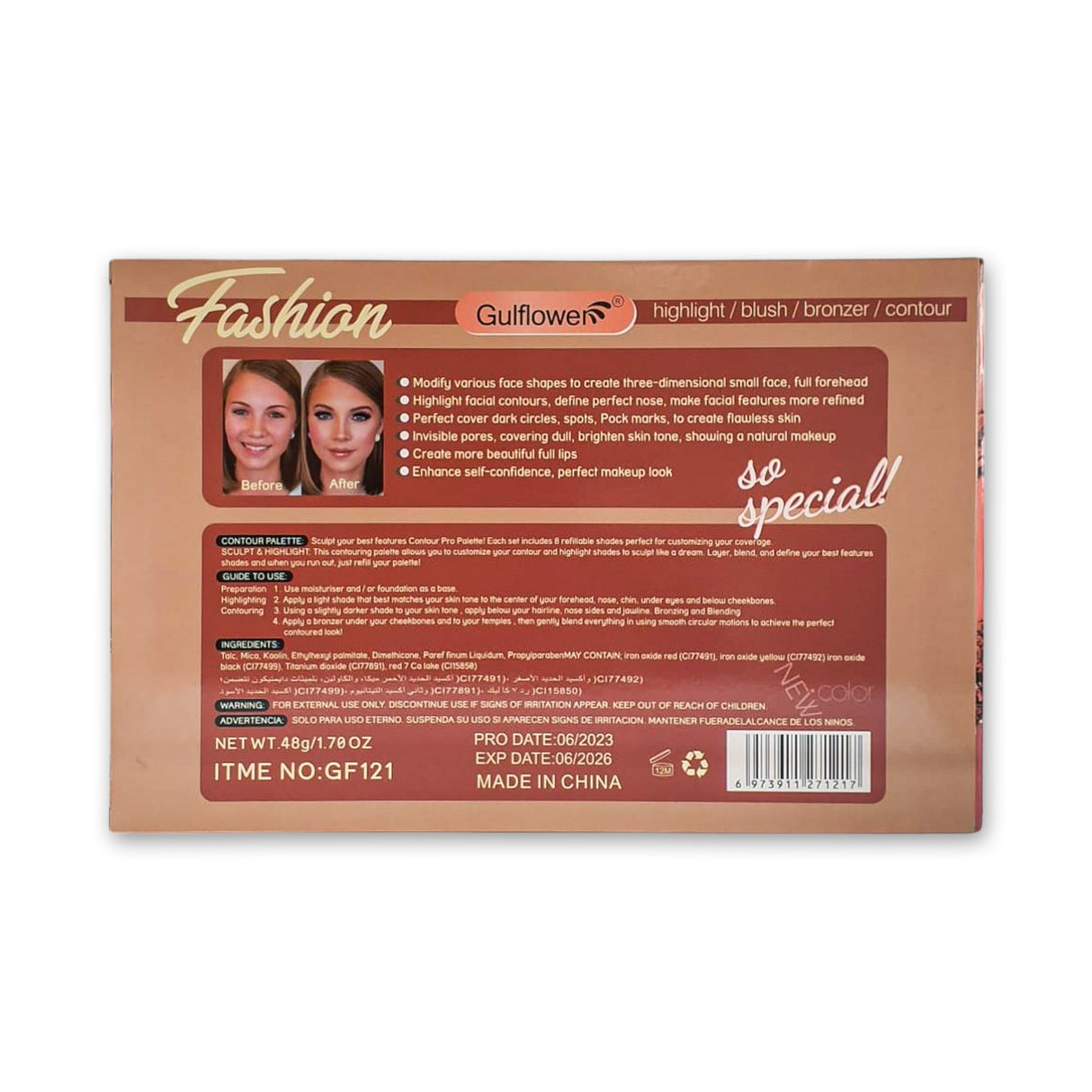 Gulflower Cosmetics Correct Powder Contour  48g Glagil