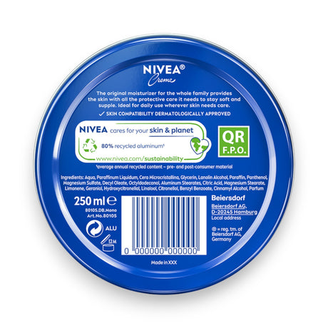 Nivea Creme 250ml Glagil