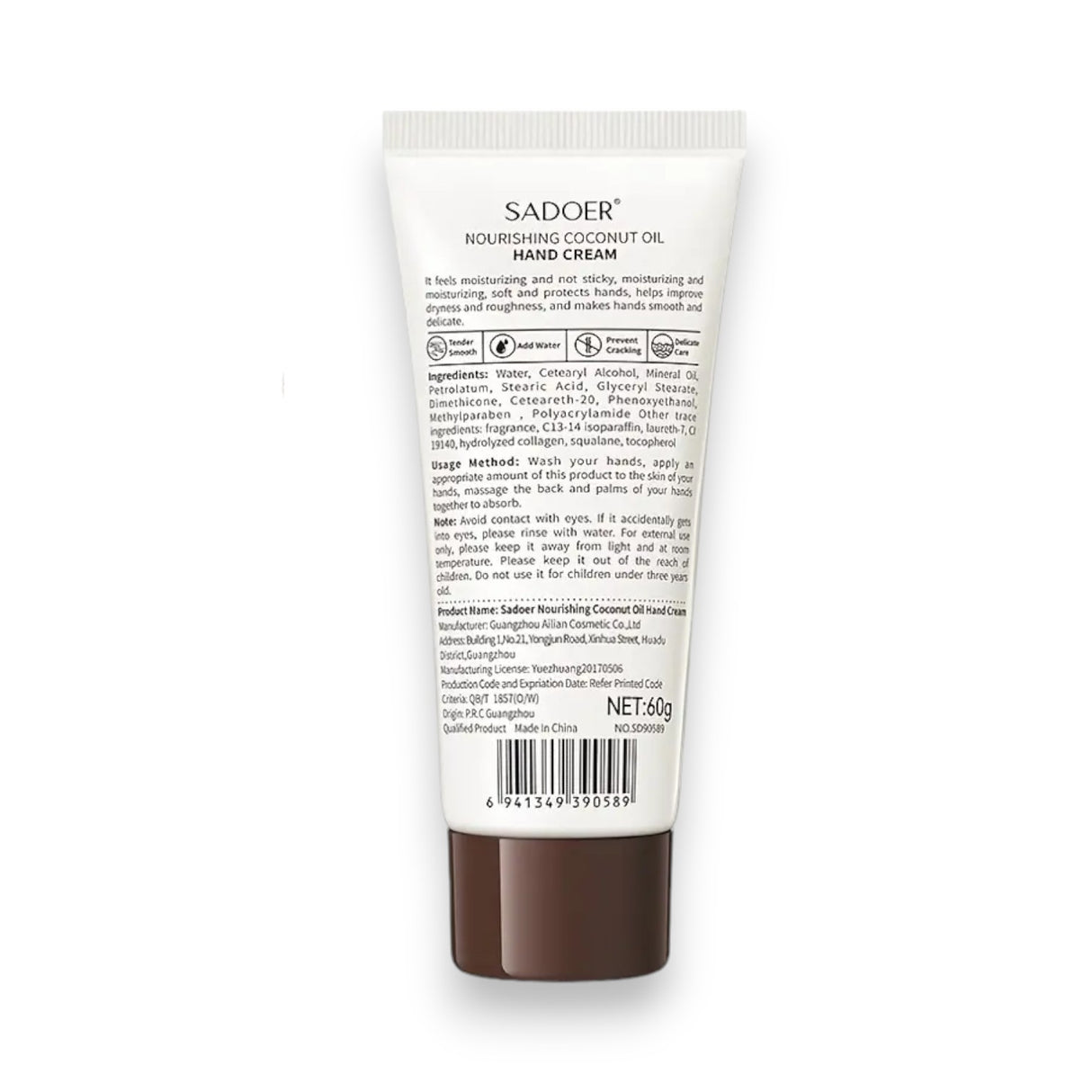 Sadoer Nourishing Coconut Oil Hand Cream 60g Glagil