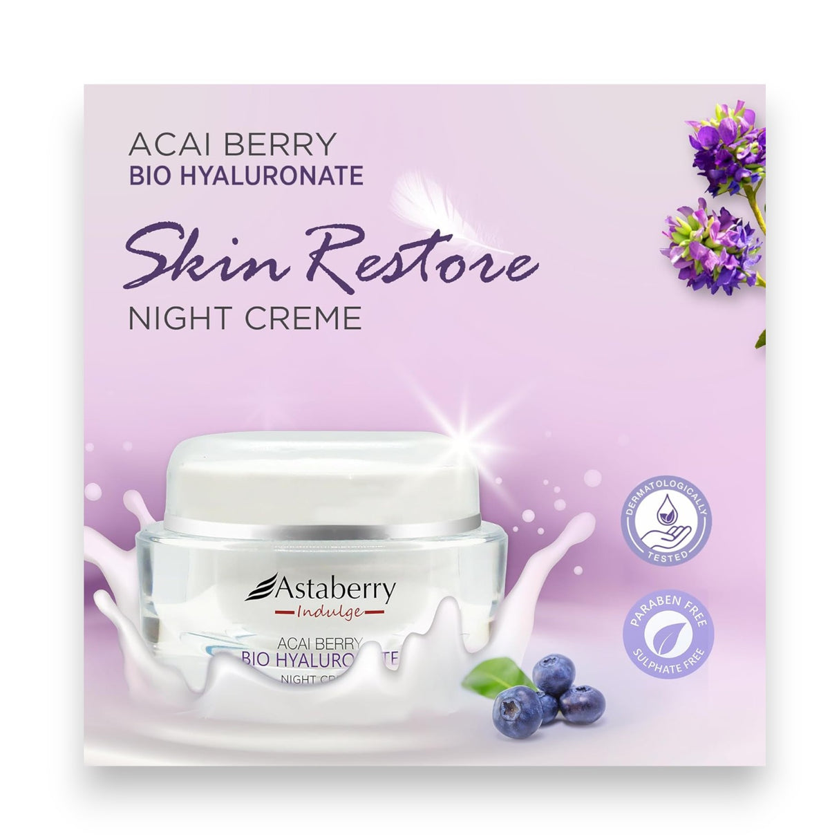 Astaberry Acai Berry Bio Hyaluronate Night Crème 50g Glagil