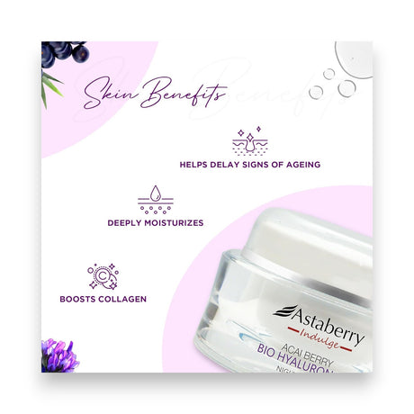 Astaberry Acai Berry Bio Hyaluronate Night Crème 50g Glagil