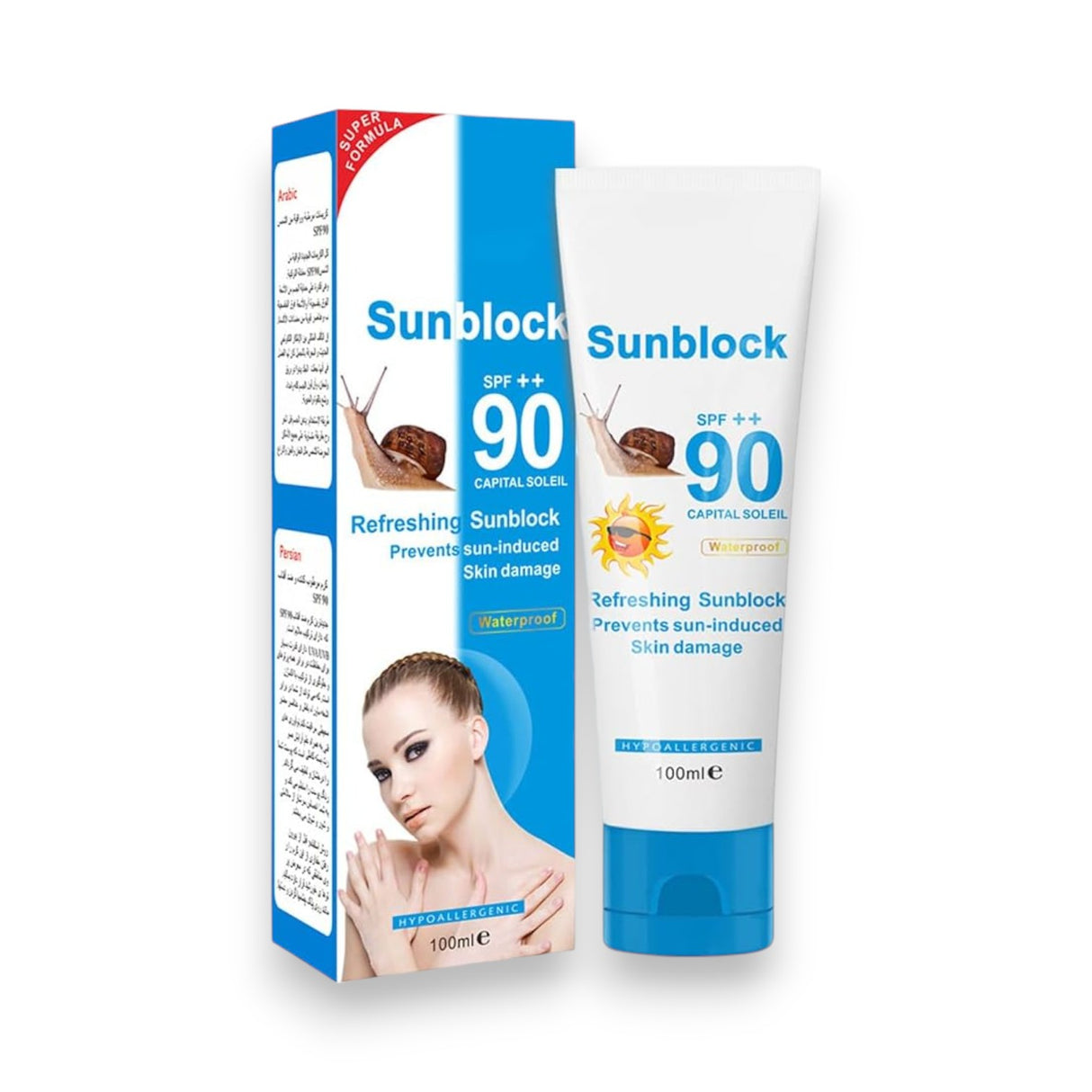 Disaar Snail Refreshing Sunblock SPF 90, 100ml Glagil