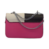 Block Shoulder Bag with Stylish Chain Handle Glagil