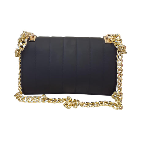 Quilted Shoulder Bag with Gold Chain Glagil