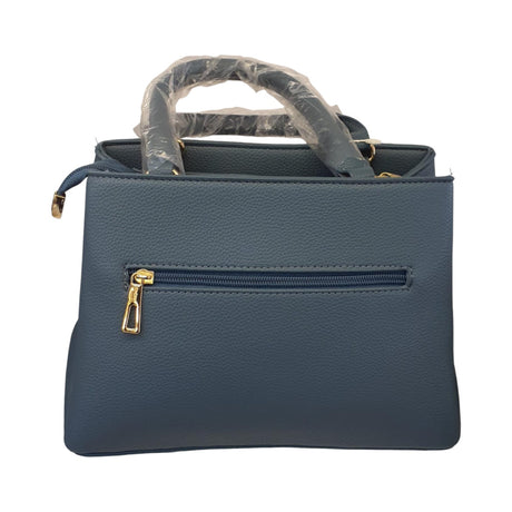 Blue Bow Accent Leather Handbag Glagil