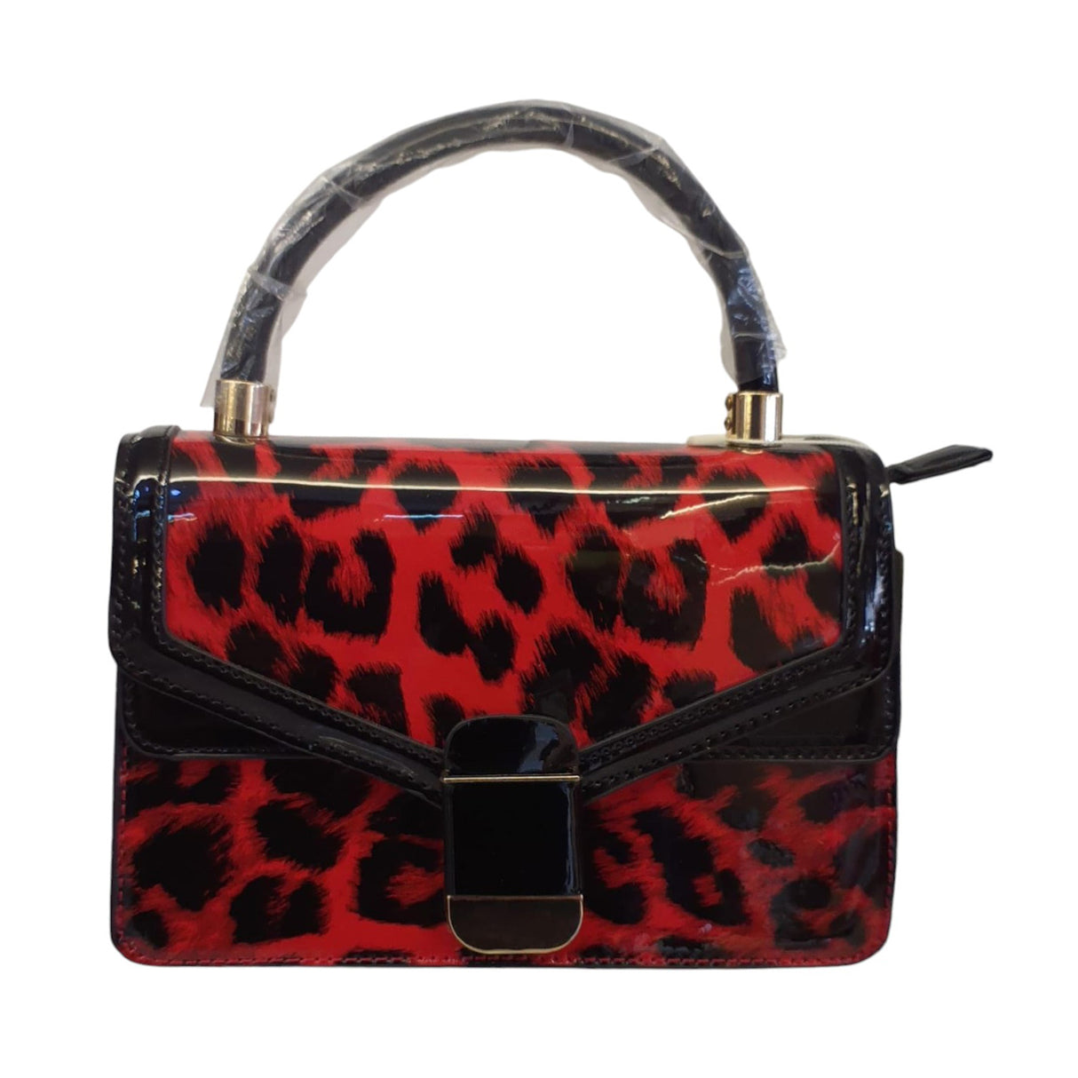 Leopard Print Patent Handbag Glagil