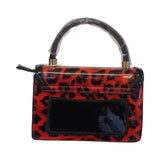 Leopard Print Patent Handbag Glagil