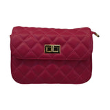 Red Quilted Leather Crossbody Bag Glagil