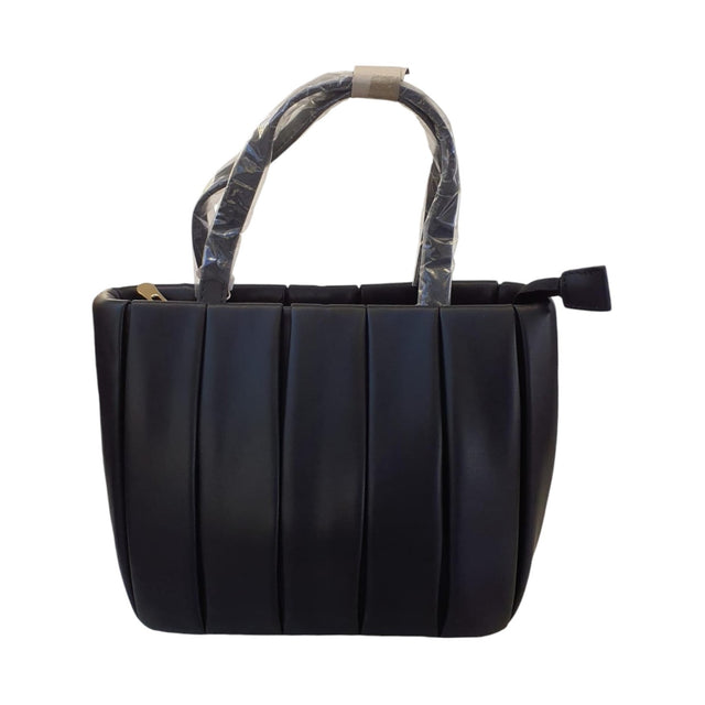 Pleated Faux Leather Tote Bag Glagil