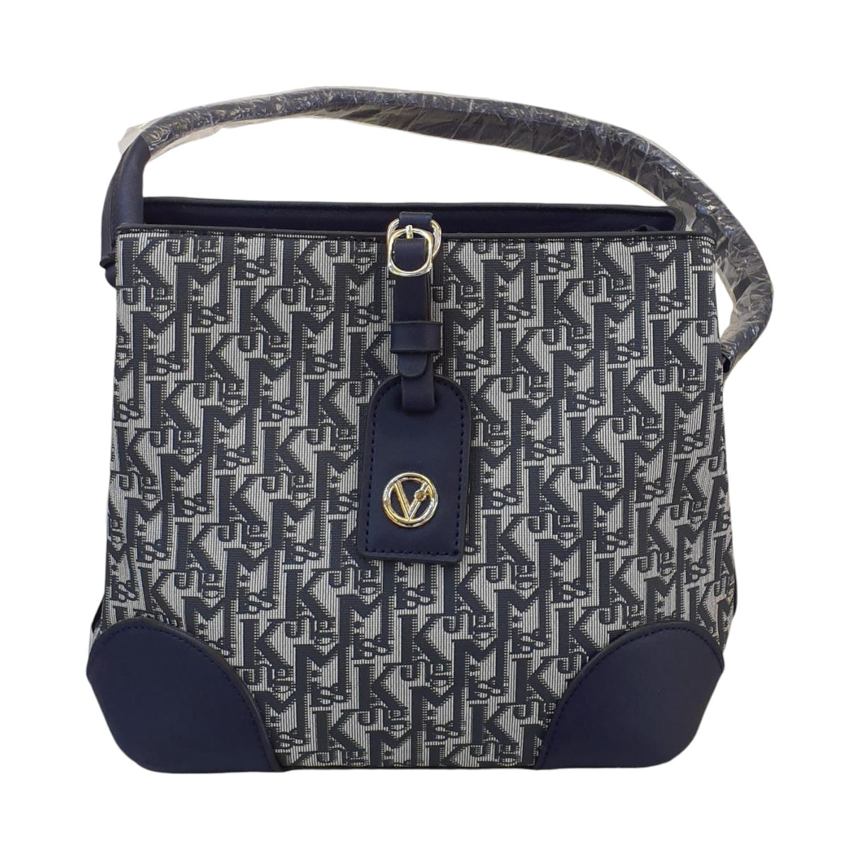 Navy Monogram Tote Bag Glagil