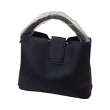 Black Butterfly Accent Leather Handbag Glagil