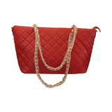 Red Quilted Chain Handbag Glagil