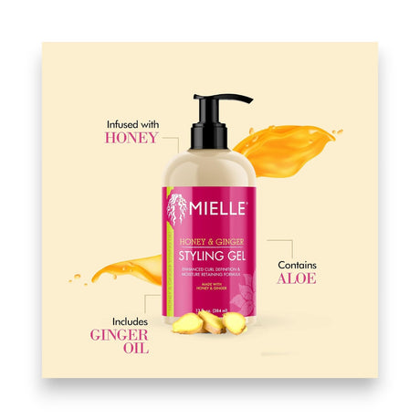 Mielle Honey & Ginger Styling Gel 384ml Glagil