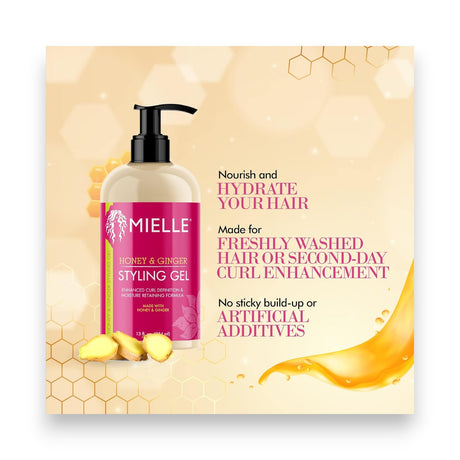 Mielle Honey & Ginger Styling Gel 384ml Glagil