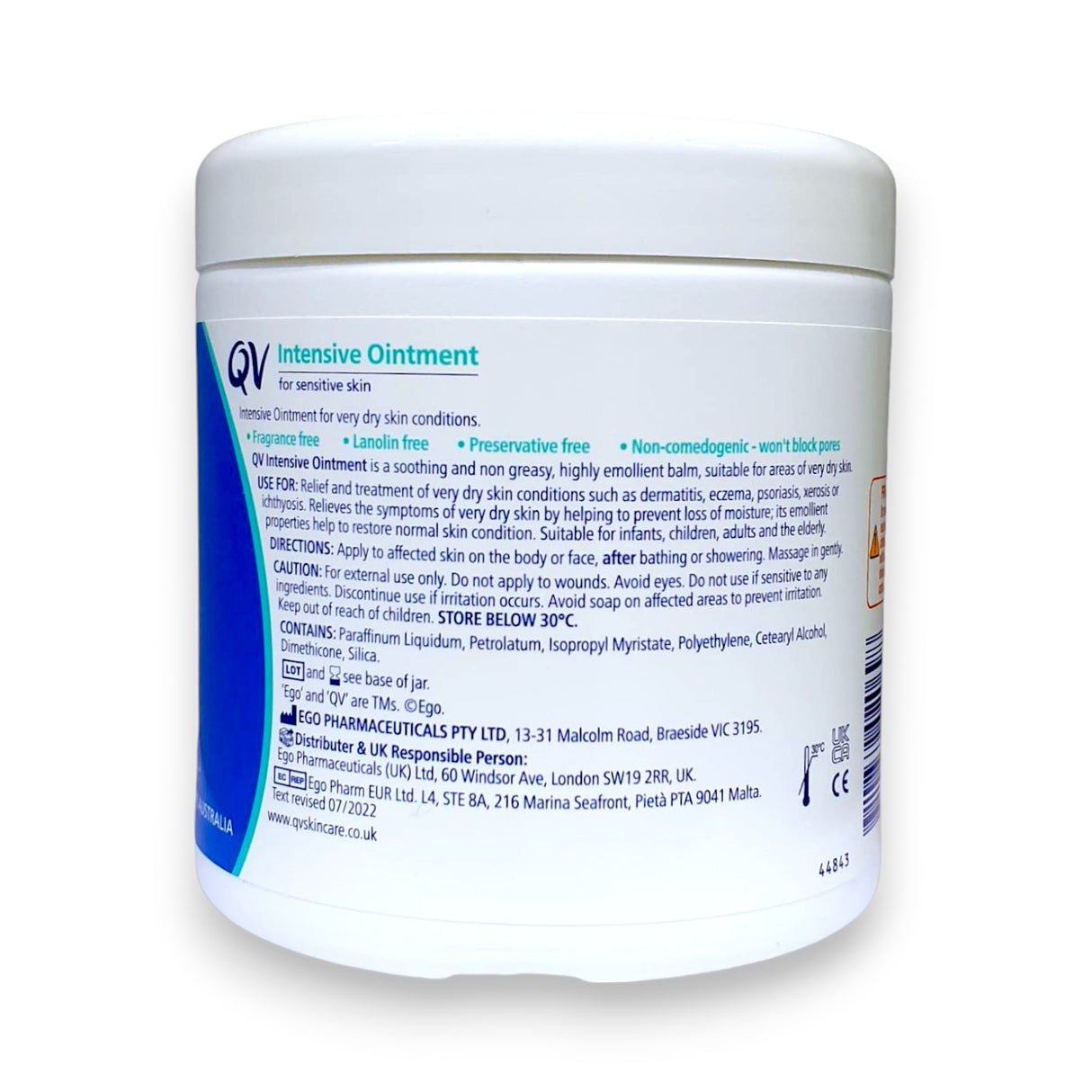 QV Intensive Ointment for Sensitive Skin, 450g Glagil