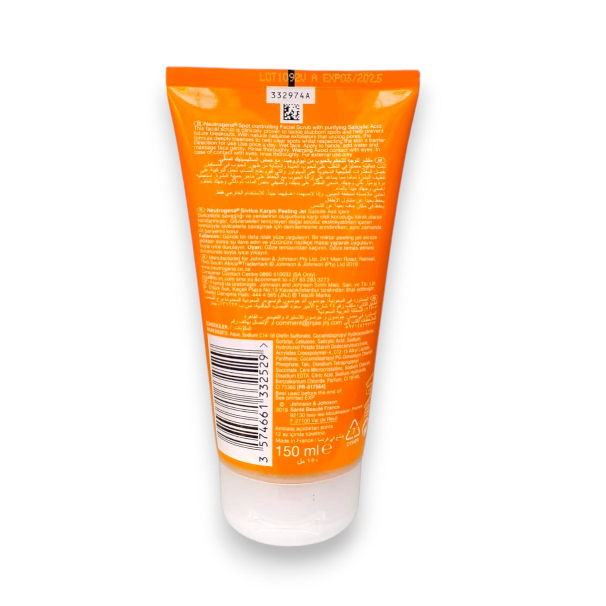 Neutrogena Spot Controlling Facial Scrub 150ml Glagil