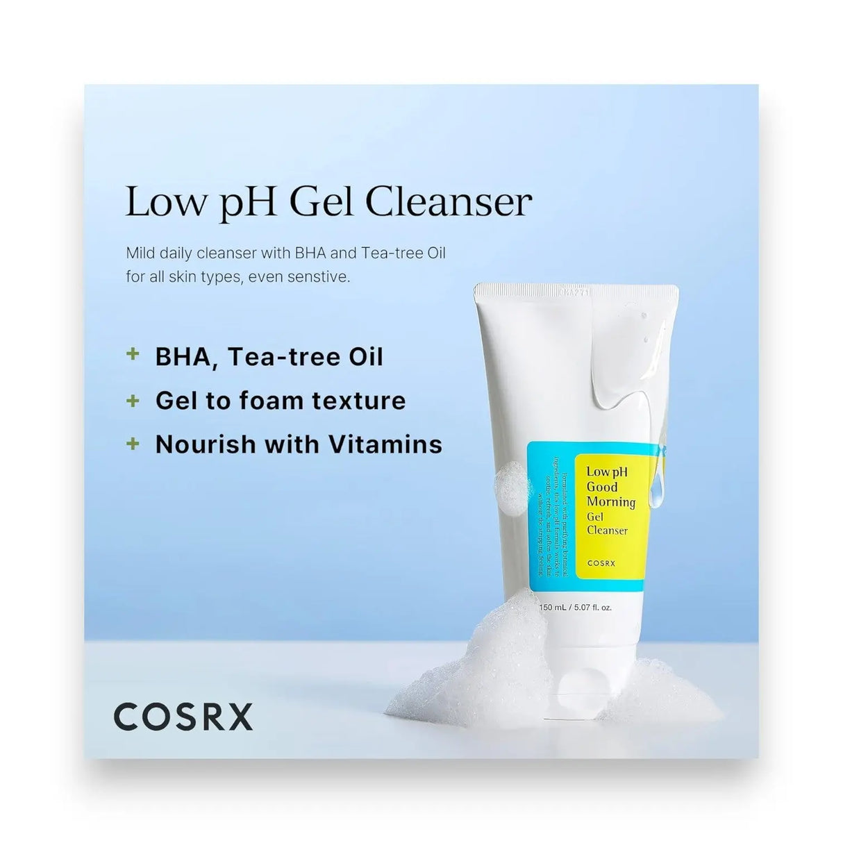 Low Ph Good Morning Gel Cleanser Cosrx 150ml - Glagil