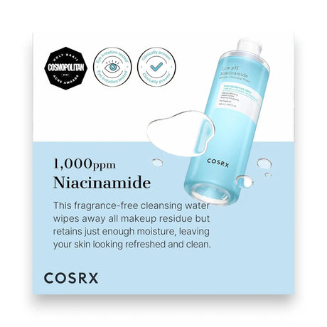 Cosrx Low pH Niacinamide Micellar Cleansing Water 400ml - Glagil