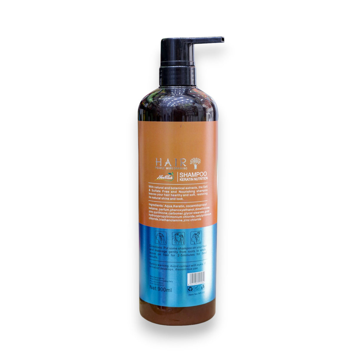 Nicefresh Keratin and Protein Shampoo 900ml Glagil