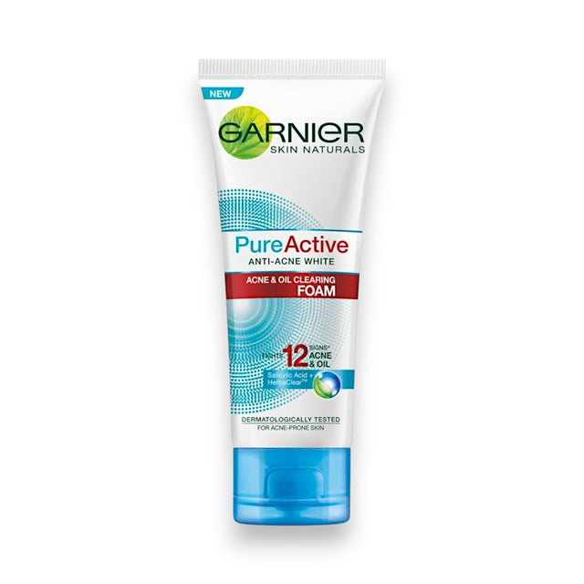 Garnier Skin Naturals Pure Active Anti-Acne White Foam 100ml Glagil