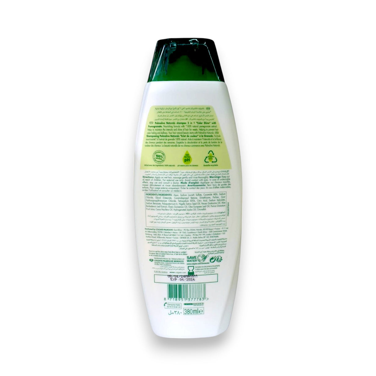 Palmolive Naturals Shampoo 2 in 1 Color Shine 380ml Glagil