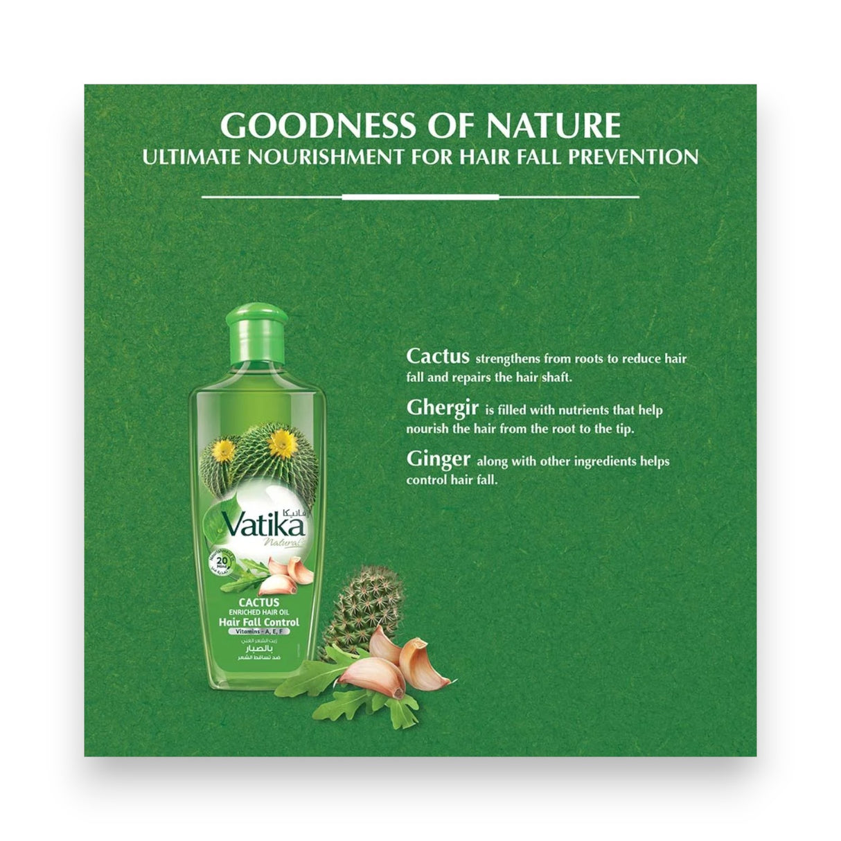 Vatika Cactus Enriched Hair Oil 300ml Glagil