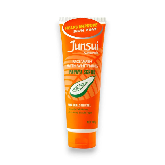 Junsui Naturals Face Wash Whitening Papaya Scrub 100g Glagil