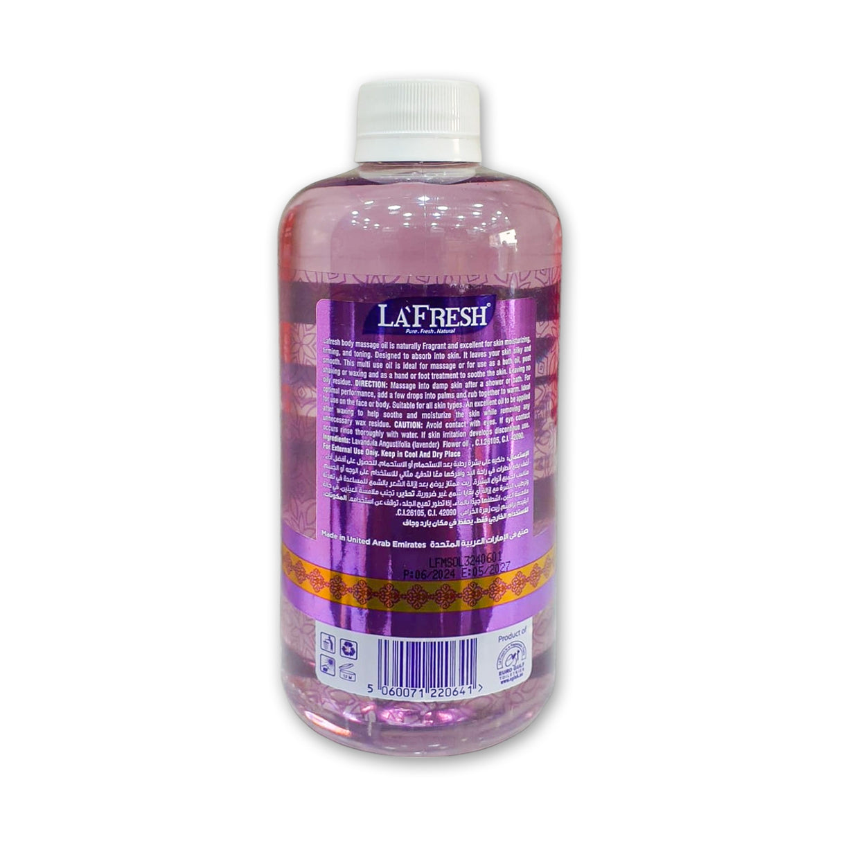 La Fresh Rose Body Massage Oil 500ml Glagil