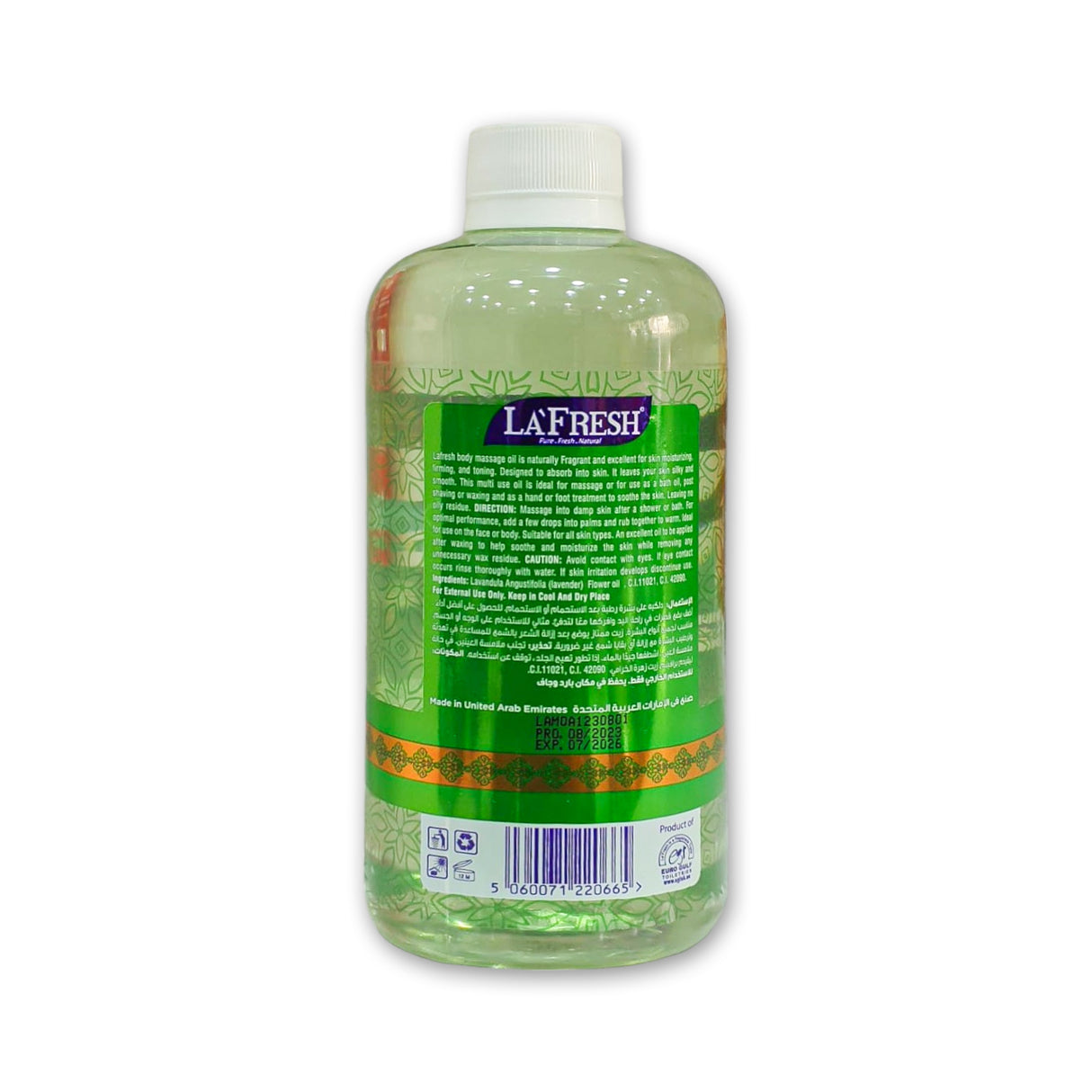 La Fresh Rose Body Massage Oil 500ml Glagil