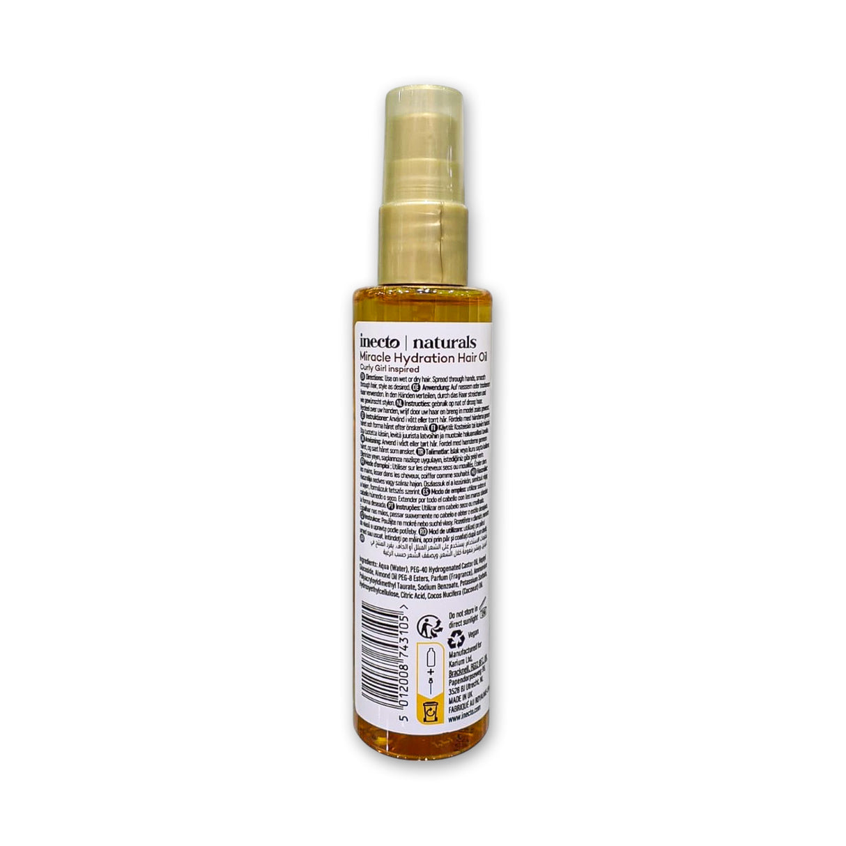 Inecto Naturals Miracle Hydration Hair Oil 100ml Glagil