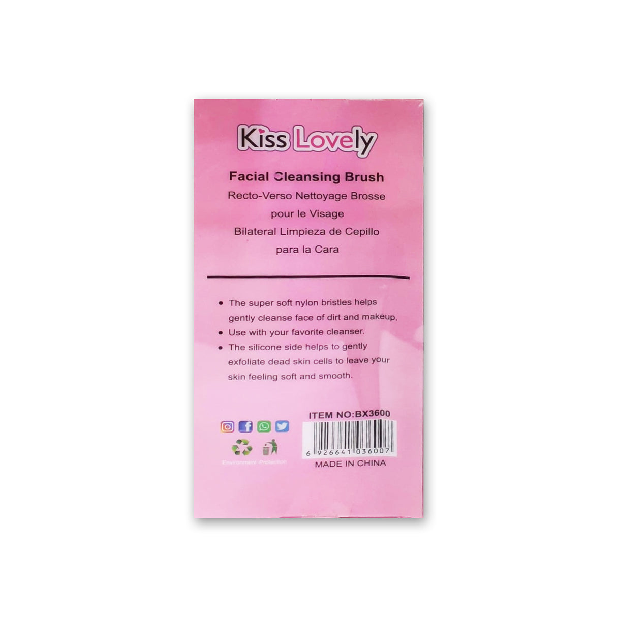 Kiss Lovely Facial Cleansing Brush 15g Glagil