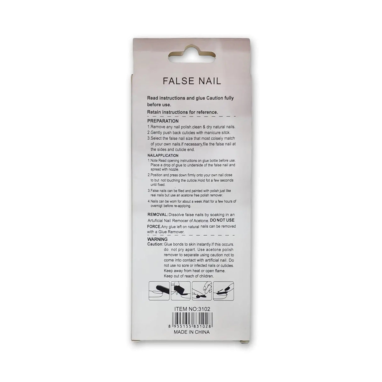 False Nail Premium Series Long 24 Nails Glagil