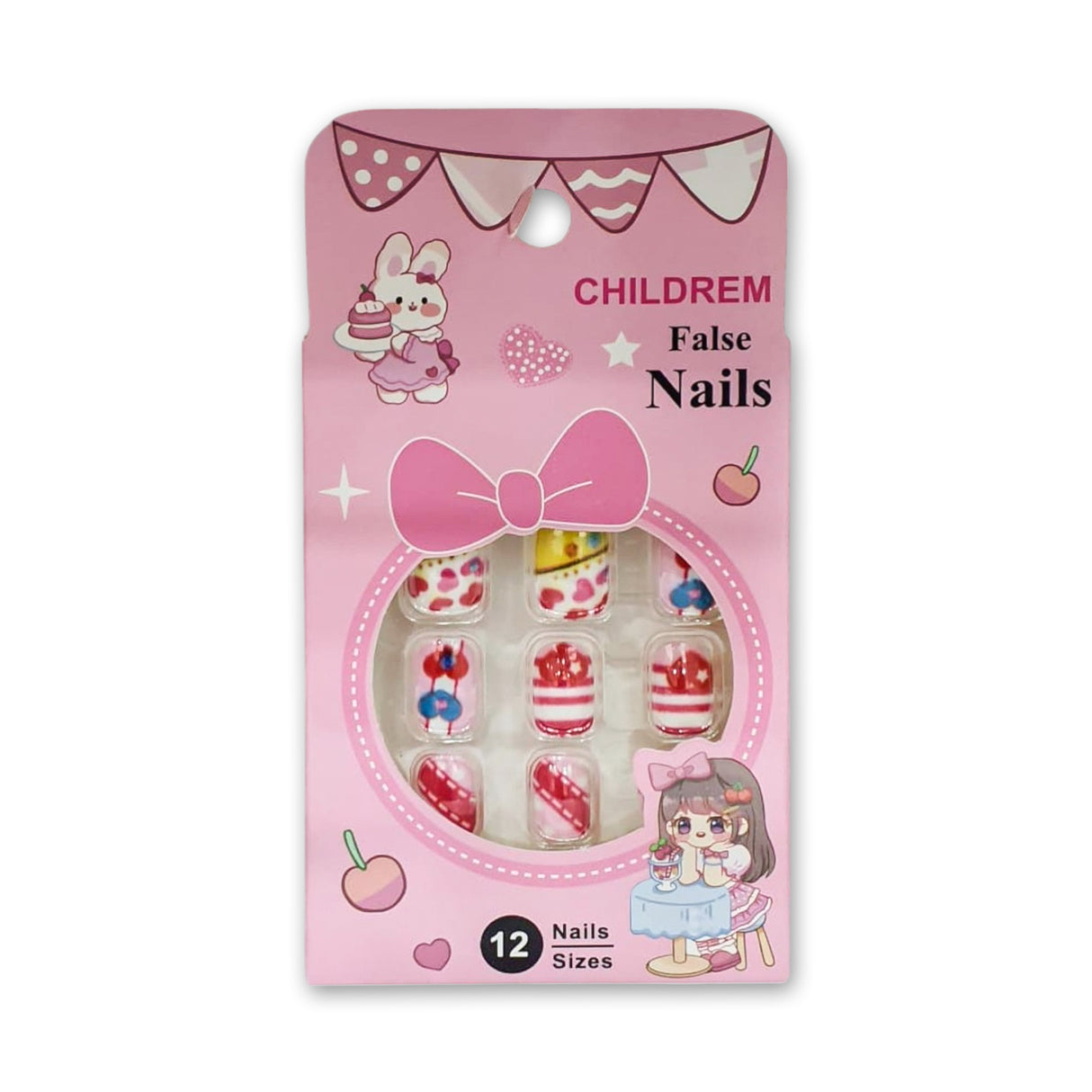 Children False Nails 12pcs Glagil