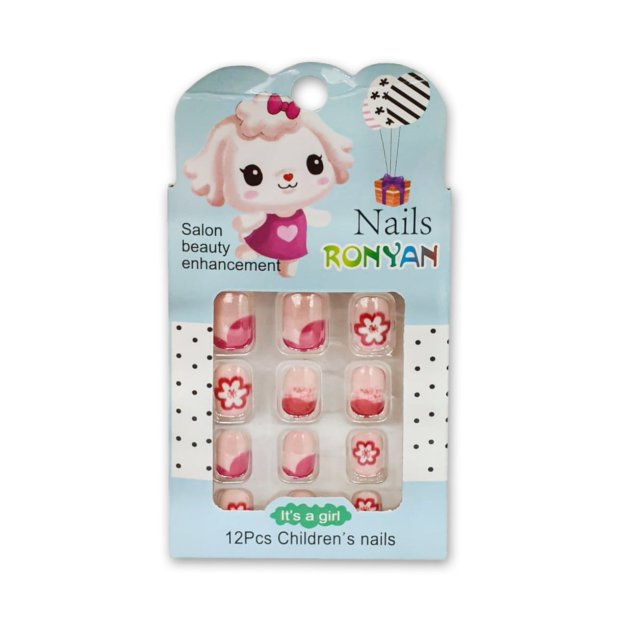 Ronyan Kids False Nails Set 12 Pcs Glagil