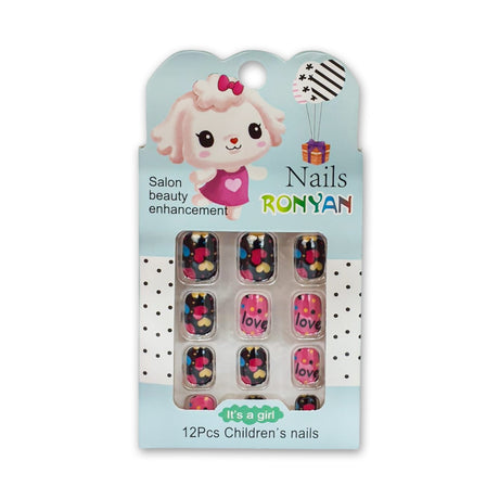 Ronyan Kids False Nails Set 12 Pcs Glagil