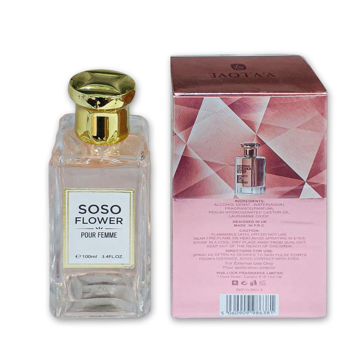 SOSO Flower Pour Femme Eau de Parfum, 100ml Glagil