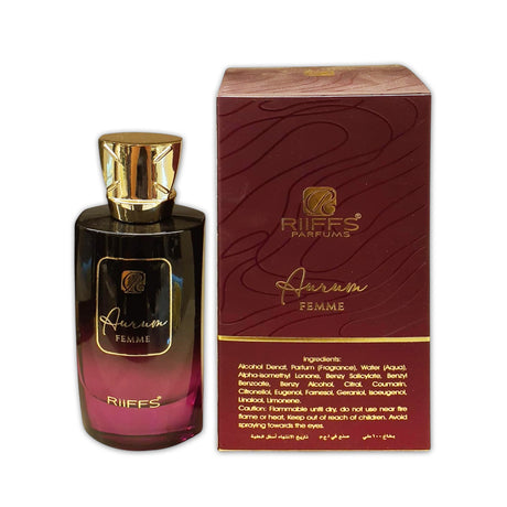 RiiFFS  Aurum Femme Extrait De Parfum 100ml Glagil