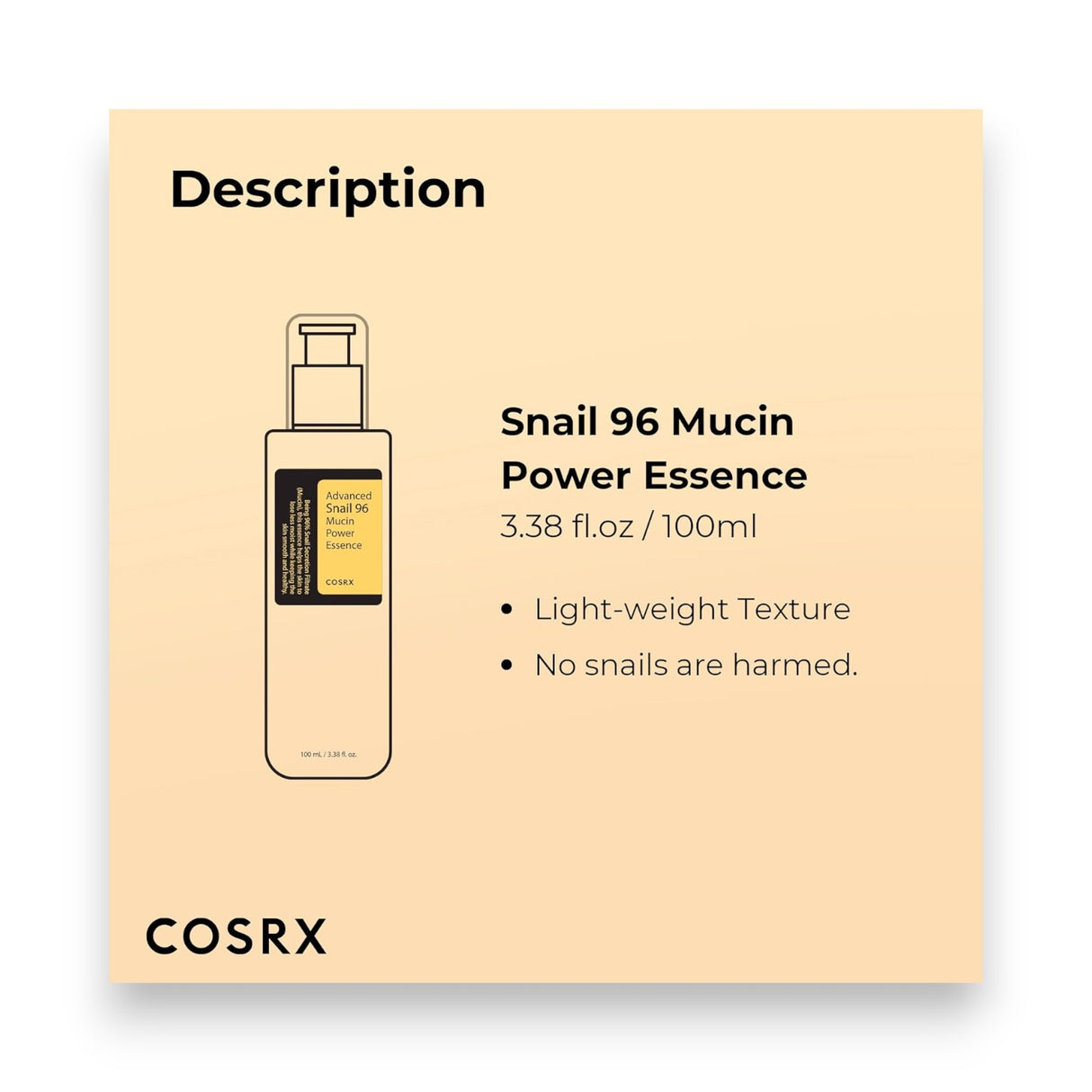 Cosrx Advanced Snail 96 Mucin Power Essence 100ml Glagil