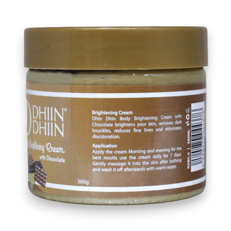 Dhiin Dhiin Body Brightening Cream with Chocolate 360g - Glagil