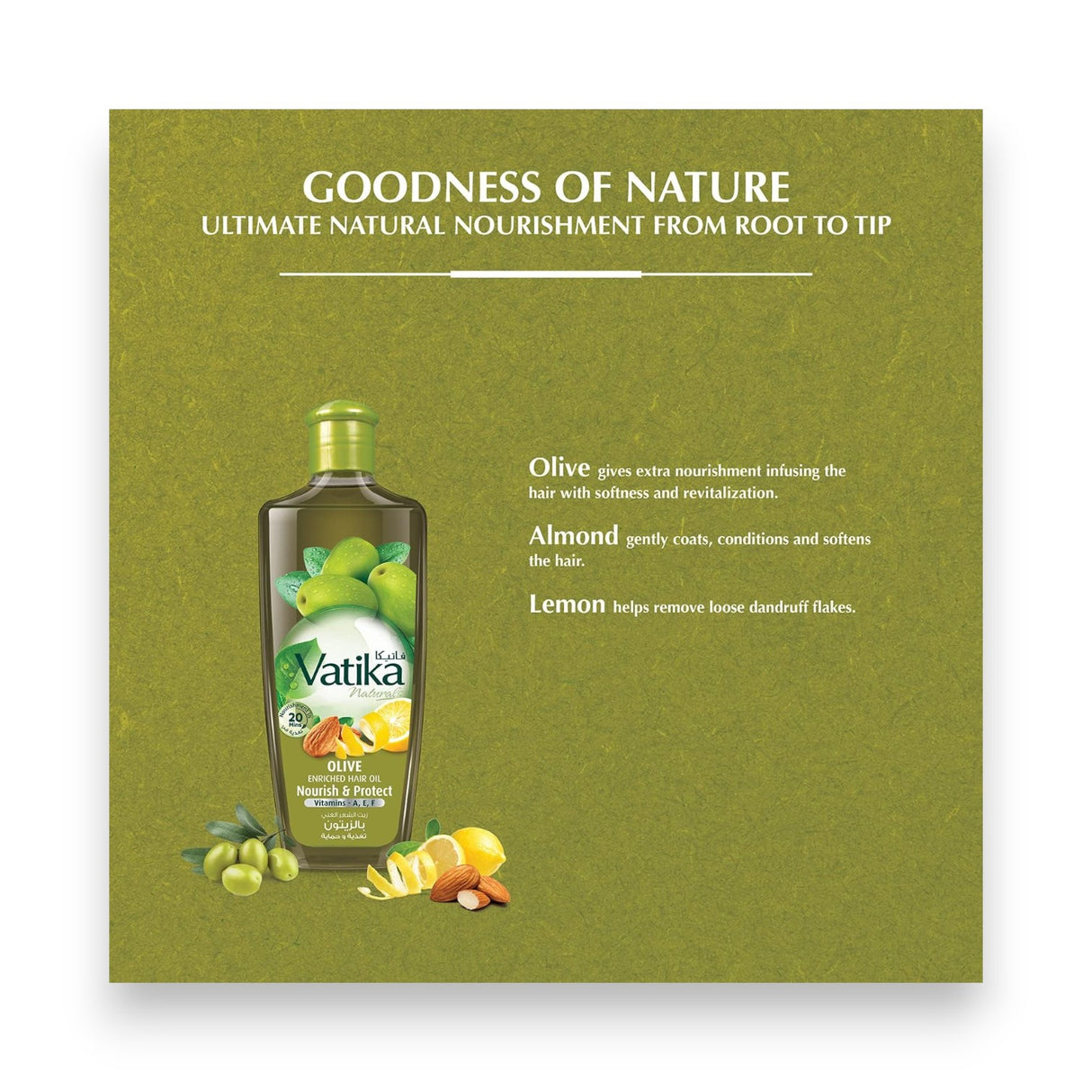 Vatika Naturals Olive Enriched Hair Oil 300ml Glagil