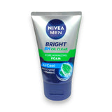 Nivea Men Bright 8H Oil Clear Pore Minimizing Foam 100ml Glagil